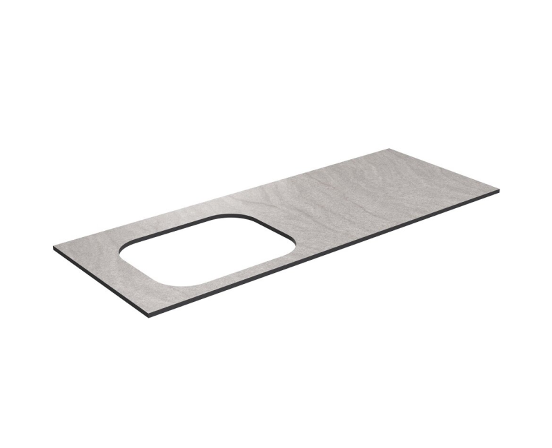 Darba virsma Kame Universal HPL, Movado izlietnei 121cm kreisā puse Grey moon HPL WP/12-3/H12-P2-L
