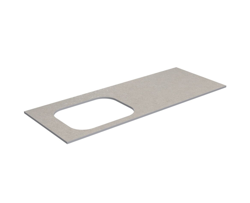 Darba virsma Kame Universal HPL, Movado izlietnei 121cm kreisā puse Sand stone HPL WP/12-3/H15-P2-L