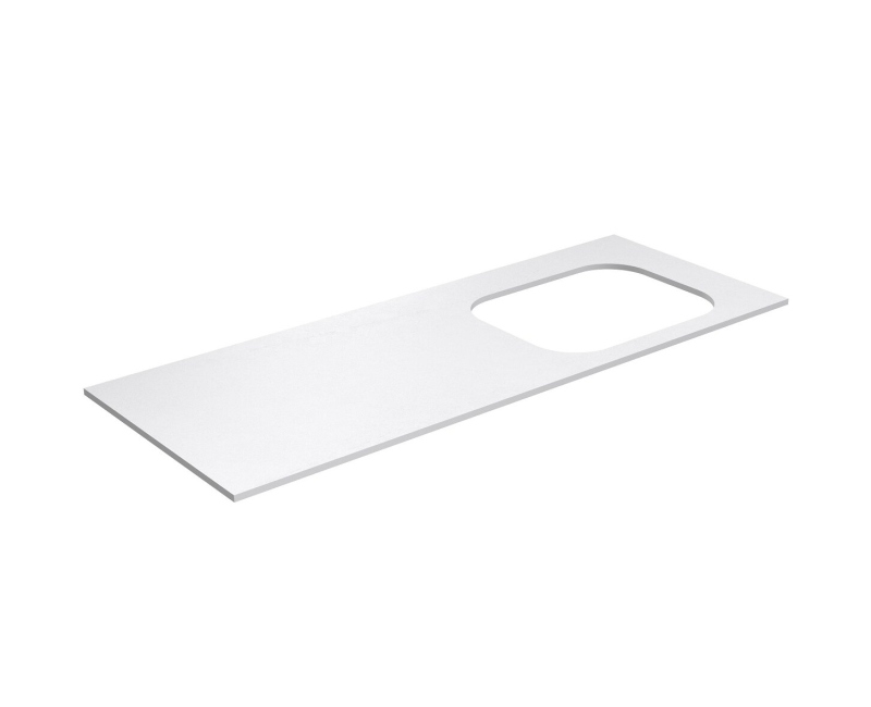 Darbo paviršius Kame Universal HPL, Movado kriauklei 121cm dešinėje Balta Matinė HPL WP/12-3/H16-P2-R