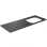 Darba virsma Kame Universal HPL, Movado izlietnei 121cm labā puse Black lava HPL WP/12-3/H17-P2-R