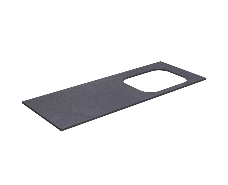 Darba virsma Kame Universal HPL, Movado izlietnei 121cm labā puse Black moon HPL WP/12-3/H11-P2-R