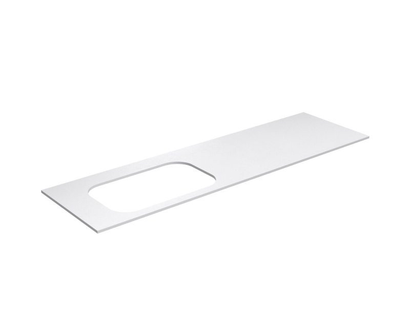 Darbo paviršius Kame Universal HPL, Movado kriauklei 160cm kairėje pusėje Baltas Matinis HPL WP/16-3/H16-P2-L