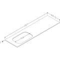 Darbo paviršius Kame Universal HPL, Movado kriauklei 160cm kairėje pusėje Black lava HPL WP/16-3/H17-P2-L