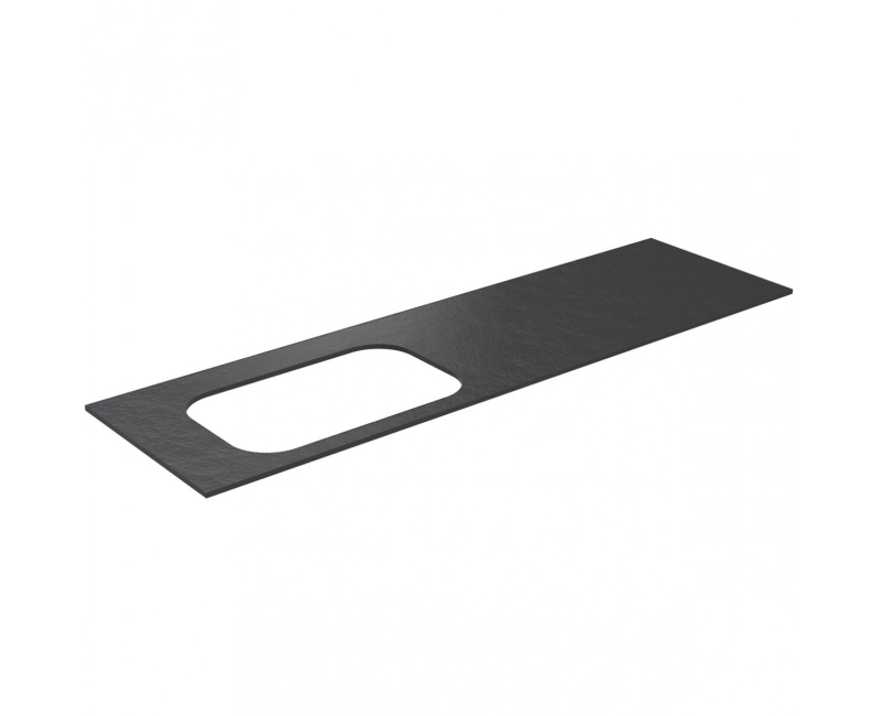 Darbo paviršius Kame Universal HPL, Movado kriauklei 160cm kairėje pusėje Black lava HPL WP/16-3/H17-P2-L