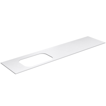 Darba virsma Kame Universal HPL, Movado izlietnei 200cm kreisā puse Balts Matēts HPL WP/20-3/H16-P2-L