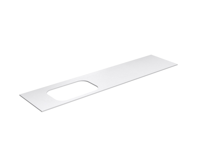 Darba virsma Kame Universal HPL, Movado izlietnei 200cm kreisā puse Balts Matēts HPL WP/20-3/H16-P2-L