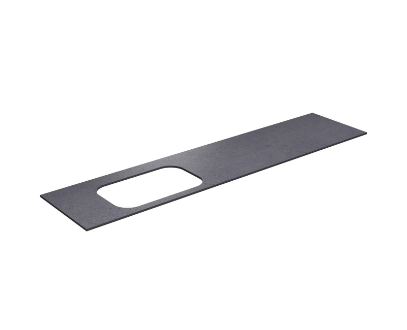 Darba virsma Kame Universal HPL, Movado izlietnei 200cm kreisā puse Black moon HPL WP/20-3/H11-P2-L