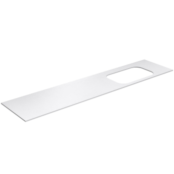 Darba virsma Kame Universal HPL, Movado izlietnei 200cm labā puse Balts Matēts HPL WP/20-3/H16-P2-R