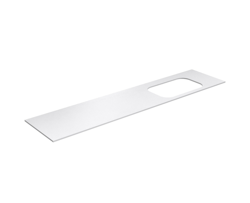 Darba virsma Kame Universal HPL, Movado izlietnei 200cm labā puse Balts Matēts HPL WP/20-3/H16-P2-R