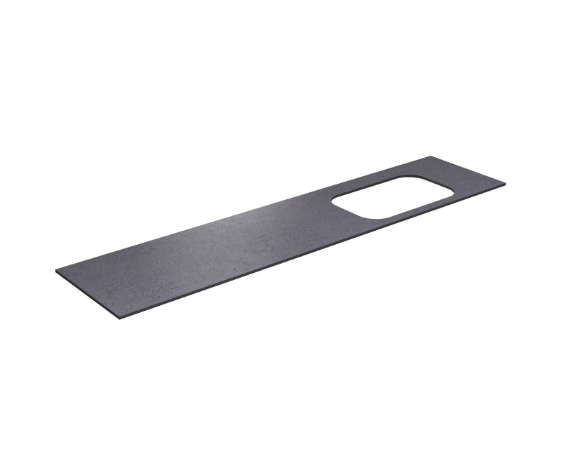 Darba virsma Kame Universal HPL, Movado izlietnei 200cm labā puse Black moon HPL WP/20-3/H11-P2-R