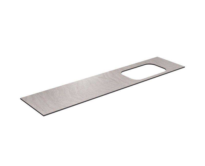 Darba virsma Kame Universal HPL, Movado izlietnei 200cm labā puse Sand stone HPL WP/20-3/H15-P2-R