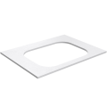 Darbo paviršius Kame Universal HPL, Movado kriauklei 61cm Baltas Matinis HPL WP/6-3/H16-P2