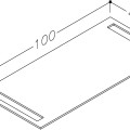 Darba virsma Kame Universal HPL 100cm Balts Matēts WP-2/8-3/H16
