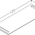 Darba virsma Kame Universal HPL 120cm Balts Matēts WP-2/10-3/H16