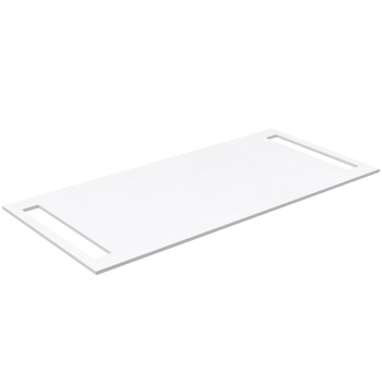 Darbo paviršius Kame Universal HPL su 2 rankšluosčių laikikliais 120cm Baltas Matinis WP-2/10-3/H16