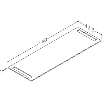 Darbo paviršius Kame Universal HPL su 2 rankšluosčių laikikliais 140cm Baltas Matinis WP-2/12-3/H16