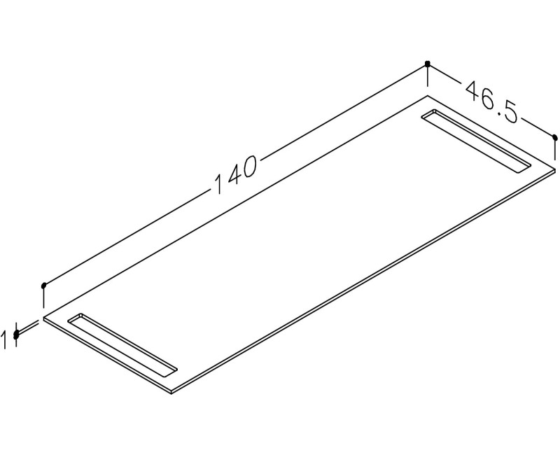 Darba virsma Kame Universal HPL 140cm Balts Matēts WP-2/12-3/H16