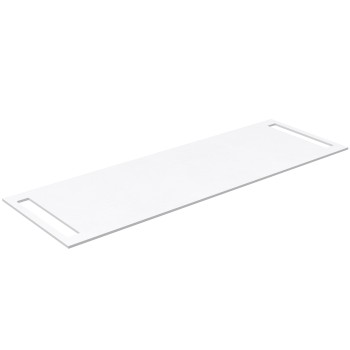 Darbo paviršius Kame Universal HPL su 2 rankšluosčių laikikliais 140cm Baltas Matinis WP-2/12-3/H16