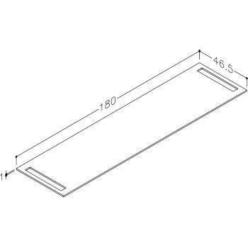 Darbo paviršius Kame Universal HPL su 2 rankšluosčių laikikliais 180cm Baltas Matinis WP-2/16-3/H16