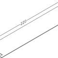 Darba virsma Kame Universal HPL 220cm Balts Matēts WP-2/20-3/H16