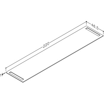 Darbo paviršius Kame Universal HPL su 2 rankšluosčių laikikliais 220cm Baltas Matinis WP-2/20-3/H16