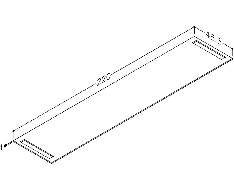 Darba virsma Kame Universal HPL 220cm Balts Matēts WP-2/20-3/H16