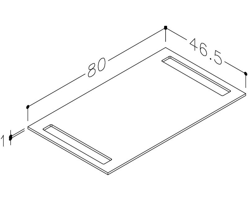 Darba virsma Kame Universal HPL 80cm Balts Matēts WP-2/6-3/H16