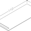 Darba virsma Kame Universal HPL 110cm Balts Matēts WP-1/10-3/H16