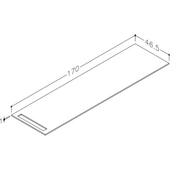 Darba virsma Kame Universal ar dvieļu turētāju HPL 170cm Balts Matēts WP-1/16-3/H16