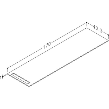 Darba virsma Kame Universal ar dvieļu turētāju HPL 170cm Earth stone WP-1/16-3/H18