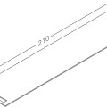 Darba virsma Kame Universal HPL 210cm Balts Matēts WP-1/20-3/H16