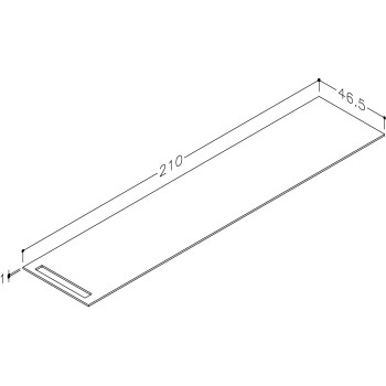 Рабочая поверхность Kame Universal с держателем для полотенец HPL 210см Black moon WP-1/20-3/H11