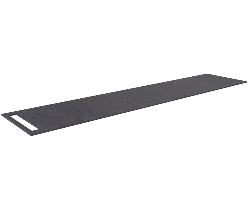 Darbo paviršius Kame Universal su rankšluosčių laikikliu HPL 210cm Black moon WP-1/20-3/H11