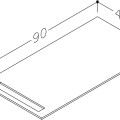 Darba virsma Kame Universal ar dvieļu turētāju HPL 90cm Balts Matēts WP-1/8-3/H16