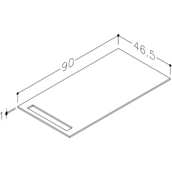 Darba virsma Kame Universal ar dvieļu turētāju HPL 90cm Balts Matēts WP-1/8-3/H16