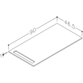 Рабочая поверхность Kame Universal с держателем для полотенец HPL 90см Earth stone WP-1/8-3/H18