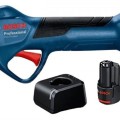 Dārza šķēres Bosch 12 V akumulatora, 2 x 3,0 Ah akumulatori, lādētājs 06019K1021