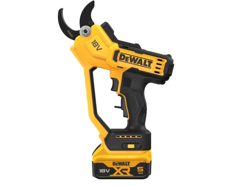Dārza šķēres DeWALT18 V akumulatora, 1 x 5,0 Ah XR akumulators, DCMPP568P1 lādētājs