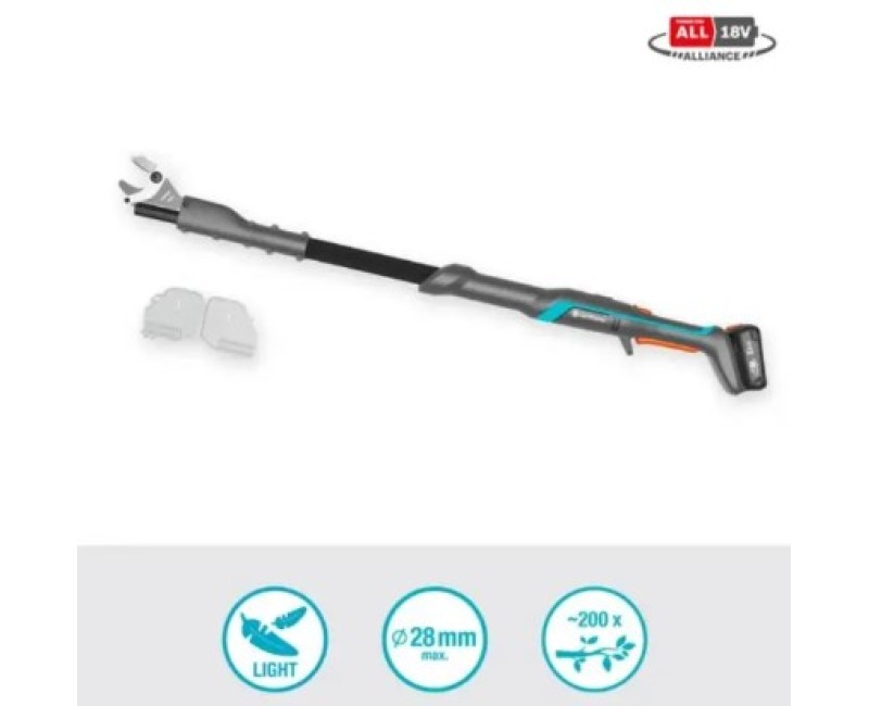 Dārza šķēres Gardena 18 V akumulatora, EasyCut 110/18V P4A, bez akumulatora un lādētāja 14772-55