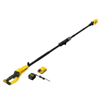 Dārza šķēres Stanley 18 V akumulator , teleskopiskas, 1 x 2,0 Ah akumulators, lādētājs SFMCPP632D1-QW