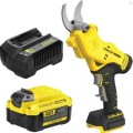 Dārza šķēres Stanley 18 V akumulatora, 1 x 4,0 Ah akumulators, lādētājs SFMCPP32M1-QW