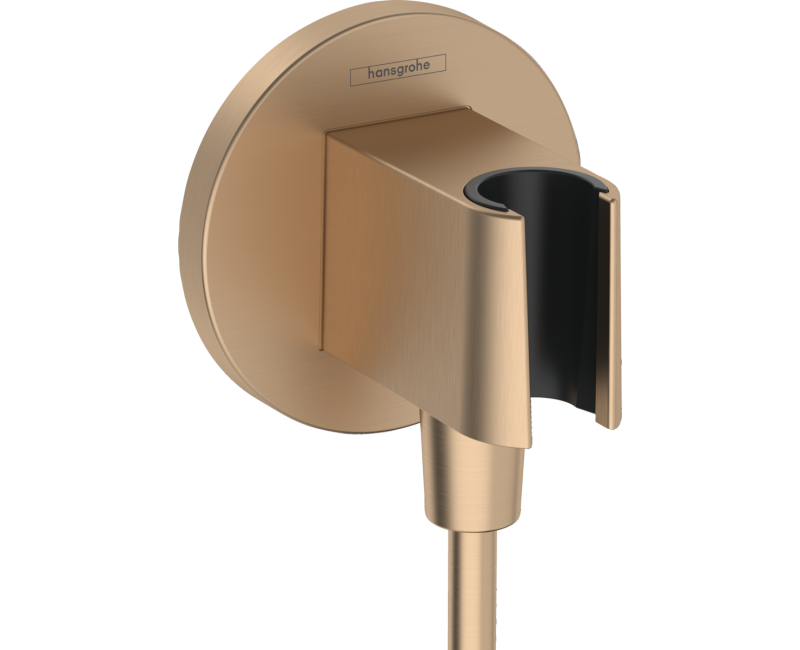 Dušas izvads Hansgrohe Fixfit leņķa ar turētāju, birstēta bronza 26888140