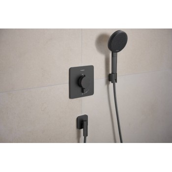 Dušas maisītājs Hansgrohe Ecostat Comfort Q ar termostatu iebūvējams, 1 ierīce birstēts melns hroms 33712340