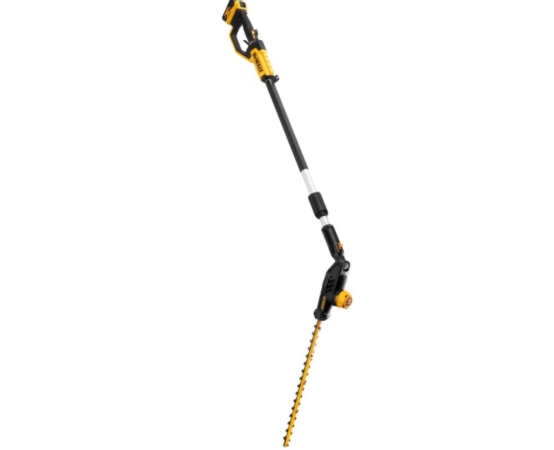 Dzīvžoga šķēres DeWALT 18 V akumulatora ar garu rokturi, 1 x 5,0 Ah XR akumulators, DCMPH566P1 lādētājs