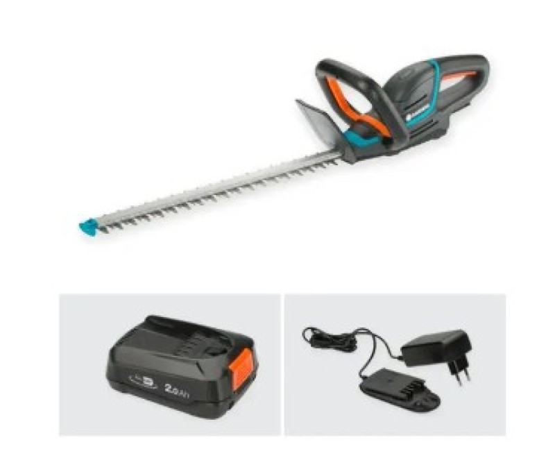 Dzīvžoga šķēres Gardena 18 V akumulatora ComfortCut 50/18 V P4A, 50 cm, 1 x P4A PBA 2,0 Ah akumulators, lādētājs 14730-20