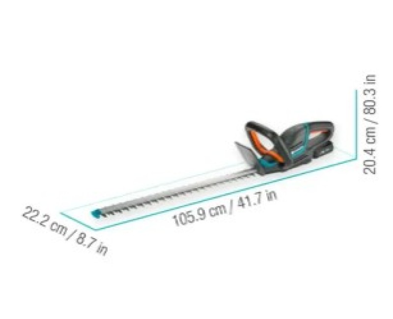 Кусторез Gardena 18 В беспроводной ComfortCut 60/18 В P4A, 60 см, 1 аккумулятор P4A PBA 2,5 Ач, зарядное устройство 14731-20