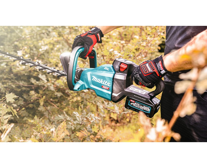 Dzīvžoga šķēres Makita 40 V akumulatora 60 cm, 2 x 4,0 Ah akumulatori, lādētājs UH006GM201