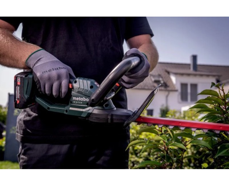 Dzīvžoga šķēres Metabo 18 V akumulatora 55 cm, 2 x 2,0 Ah Li-Power akumulatori, lādētājs 601718500