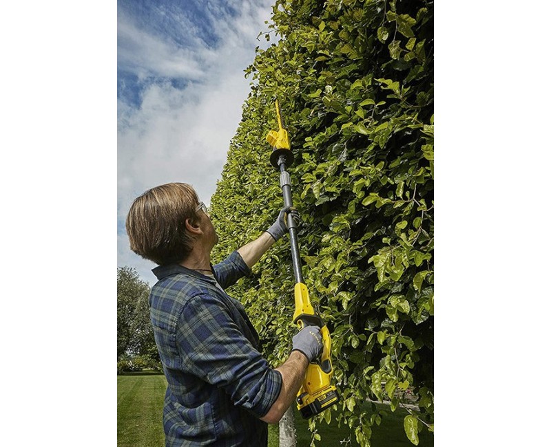 Dzīvžoga šķēres Stanley 18 V akumulatora 45 cm, 1 x 4,0 Ah akumulators, lādētājs SFMCPH845M1-QW
