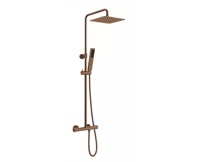 Dušas sistēma O'DESIGN FIGARO ar Termostatu PVD Pulēta Bronza FIG800CB